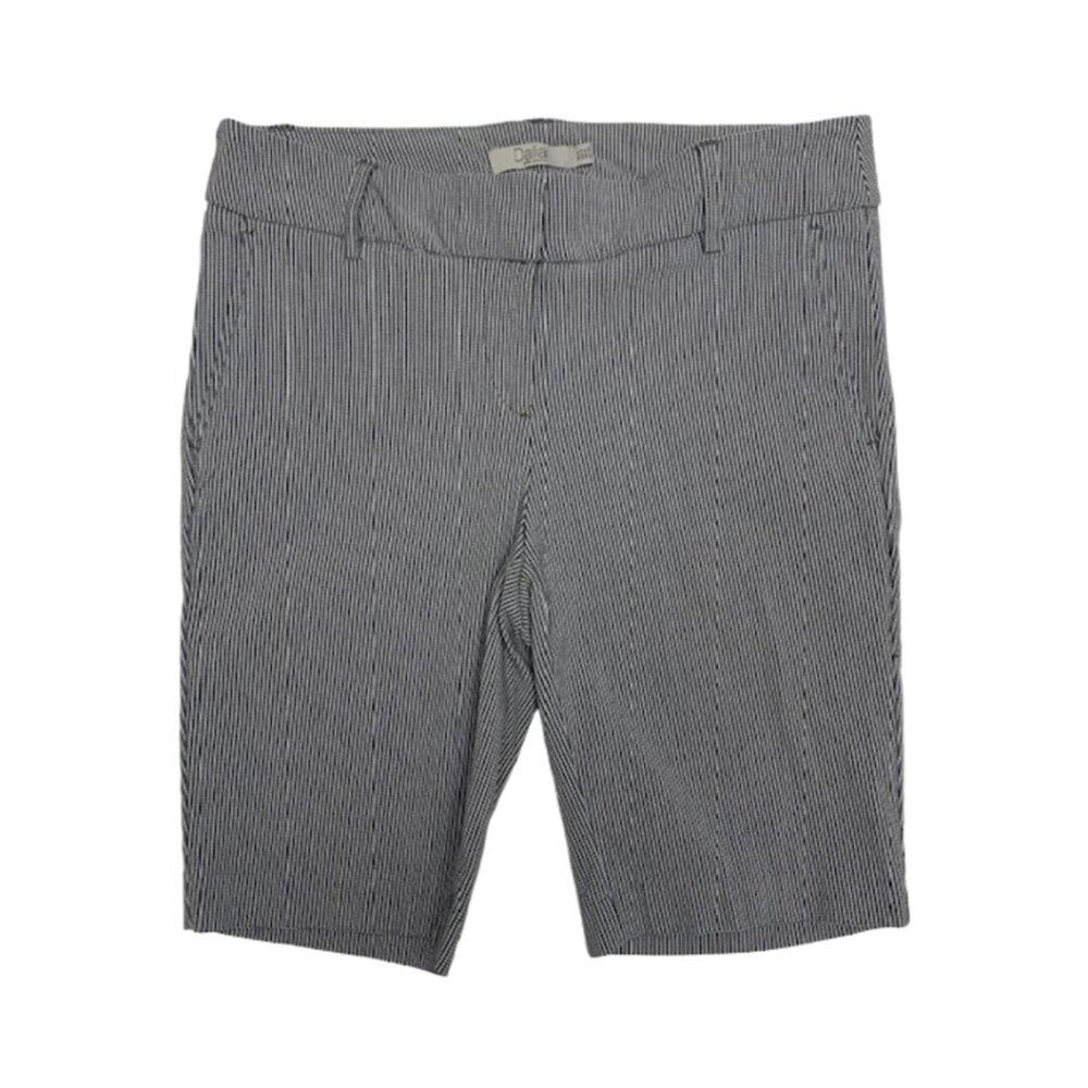 DALIA Bermuda Stretch Black White Shorts | 2
